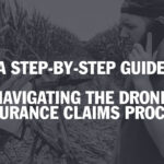 Spray drone pilot on phone in cornfield next to a crashed drone, representing Flightline Assurance’s drone insurance claims process guide.